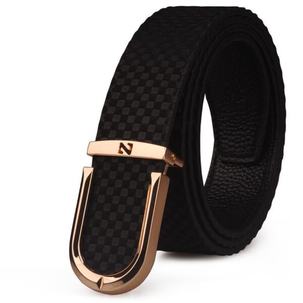 Men's Versatile Genuine Leather Smooth Buckle Belt – Business & Casual Style