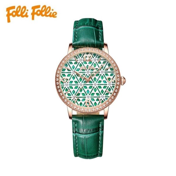 Chic Openwork Dial Women's Watch with Crystal Bezel and Leather Strap