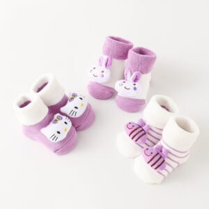 B02.4-02/Christmas Baby Anti-Slip Cotton Socks Toddler Set - Image 2