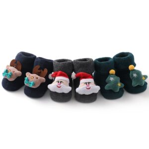 B02.4-02/Christmas Baby Anti-Slip Cotton Socks Toddler Set - Image 6