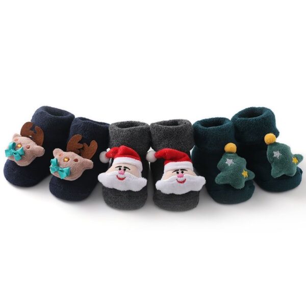 B02.4-02/Christmas Baby Anti-Slip Cotton Socks Toddler Set