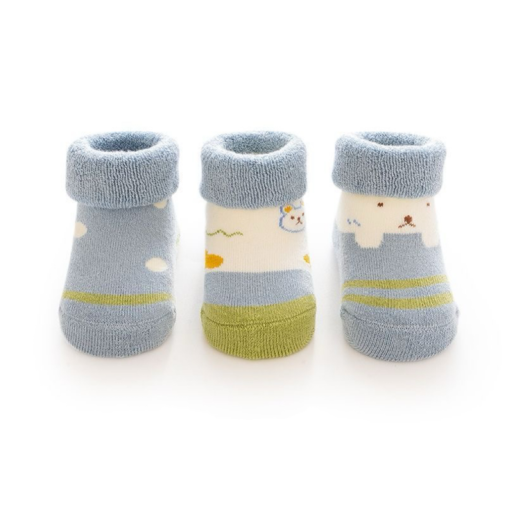 B02.4-03/Baby Winter Fleece Socks - Thick Warm Style - Image 1