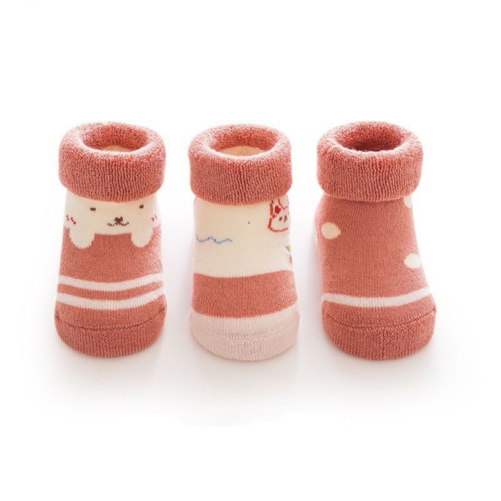 B02.4-03/Baby Winter Fleece Socks - Thick Warm Style - Image 2
