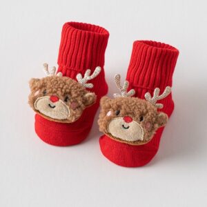 B02.4-04/Baby Christmas Socks Non-slip Cotton Infant Sock 0-24M - Image 2