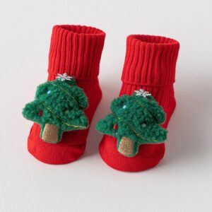 B02.4-04/Baby Christmas Socks Non-slip Cotton Infant Sock 0-24M - Image 4