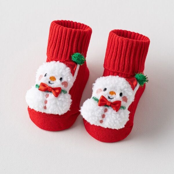 B02.4-04/Baby Christmas Socks Non-slip Cotton Infant Sock 0-24M