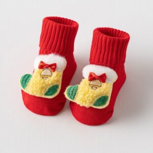 B02.4-04/Baby Christmas Socks Non-slip Cotton Infant Sock 0-24M - Image 6