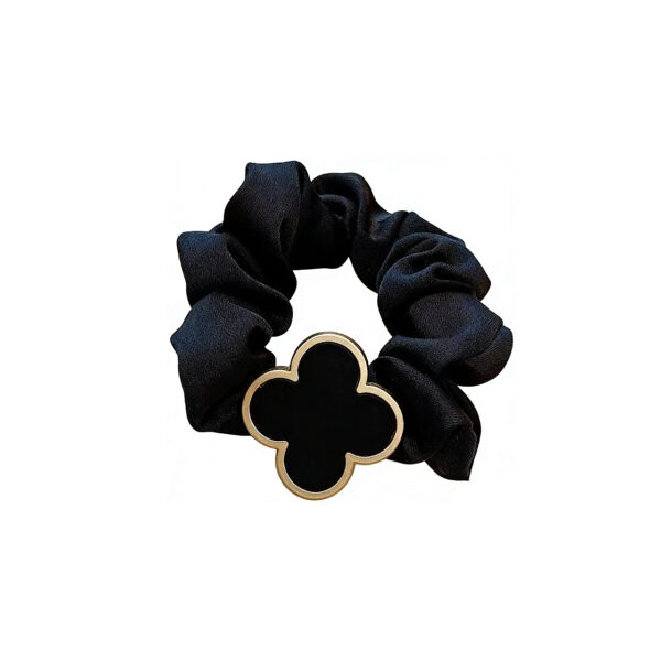 A06.3-03/Four-Leaf Clover Scrunchie - Elastic Hair Tie for Women