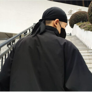 A06.4-02/Short Durag Headband Black Hip-hop West Coast Street Dance Pirate Cap for Men - Image 3