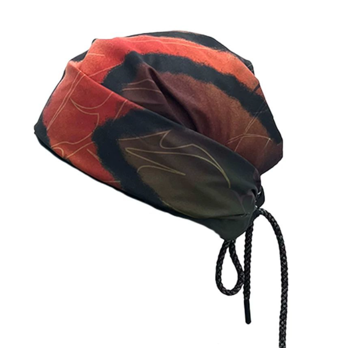 A06.4-03/Graffiti Print Drawstring Hip-hop Headband Adjustable American Style Neck Gaiter Wristband - Image 1