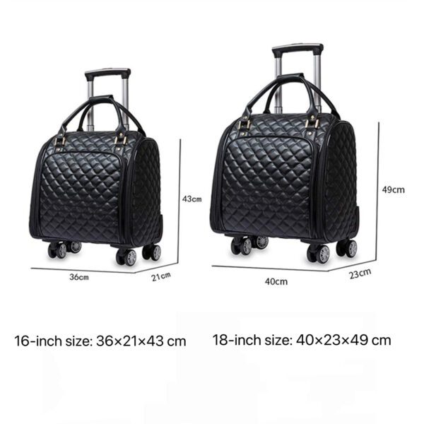 A09.1-03/Quilted Pattern Carry-On Luggage Lightweight Suitcase with Spinner Wheels & Lock