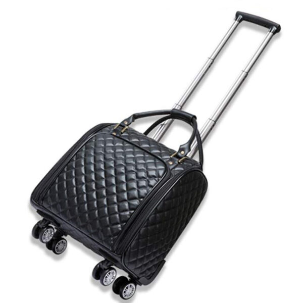 A09.1-03/Quilted Pattern Carry-On Luggage Lightweight Suitcase with Spinner Wheels & Lock