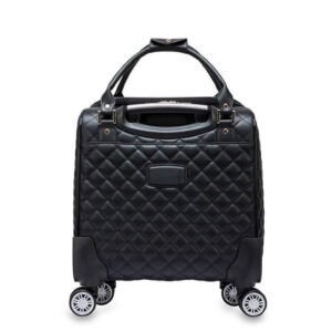A09.1-03/Quilted Pattern Carry-On Luggage Lightweight Suitcase with Spinner Wheels & Lock - Image 5