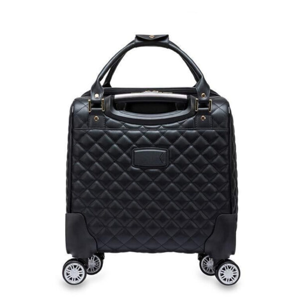 A09.1-03/Quilted Pattern Carry-On Luggage Lightweight Suitcase with Spinner Wheels & Lock