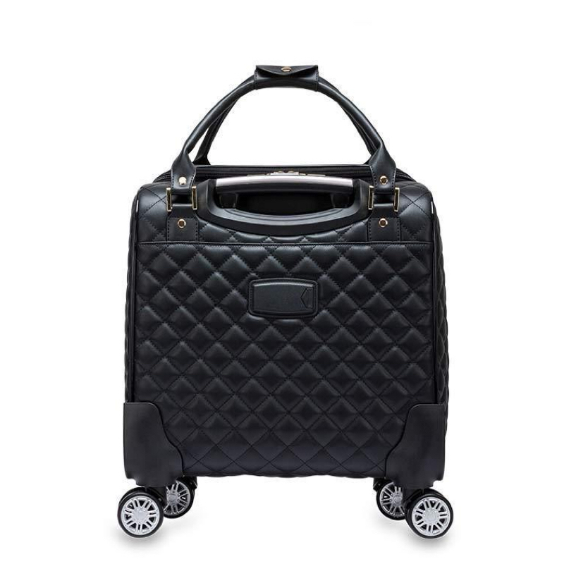 A09.1-03/Quilted Pattern Carry-On Luggage Lightweight Suitcase with Spinner Wheels & Lock - Image 5