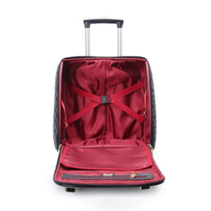 A09.1-03/Quilted Pattern Carry-On Luggage Lightweight Suitcase with Spinner Wheels & Lock - Image 7