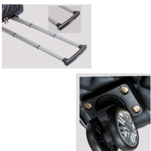 A09.1-03/Quilted Pattern Carry-On Luggage Lightweight Suitcase with Spinner Wheels & Lock - Image 9