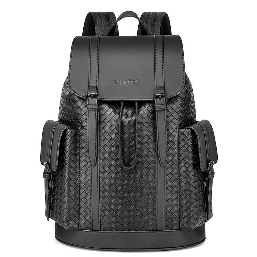 A09.3-01/Woven Waterproof Business Backpack for Men Travel Laptop Bag - Image 2