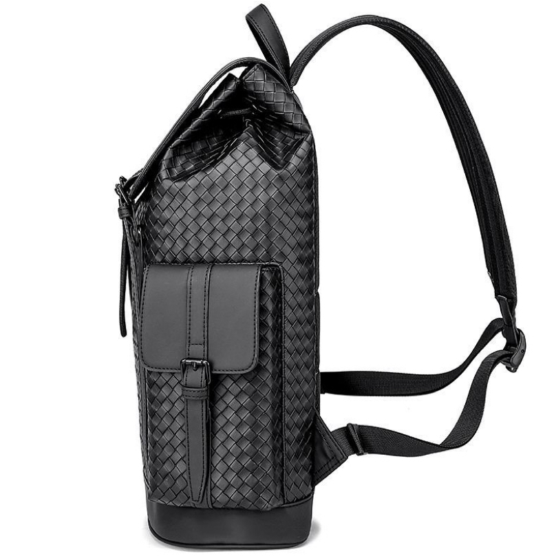 A09.3-01/Woven Waterproof Business Backpack for Men Travel Laptop Bag - Image 3