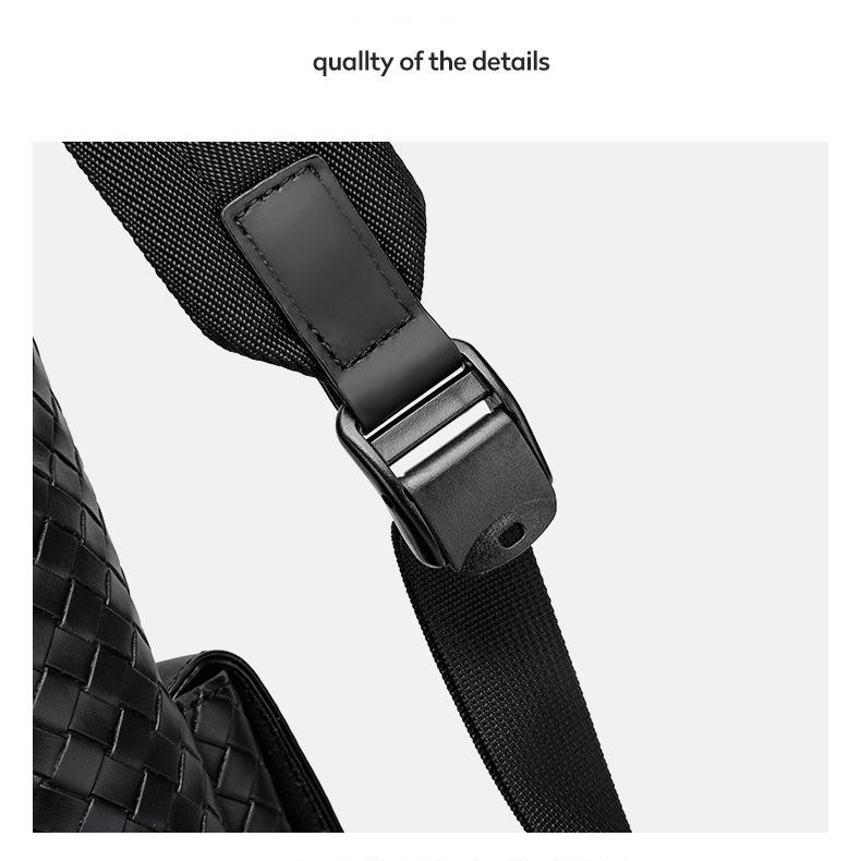 A09.3-01/Woven Waterproof Business Backpack for Men Travel Laptop Bag - Image 6