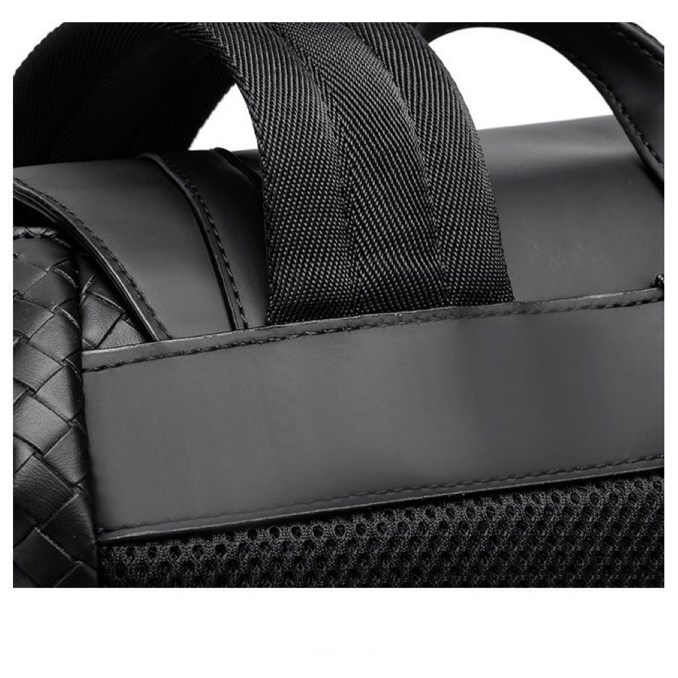 A09.3-01/Woven Waterproof Business Backpack for Men Travel Laptop Bag - Image 8