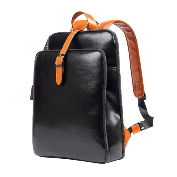 A09.3-03/Leather Multifunctional Business Backpack for Men Large Capacity Laptop Bag