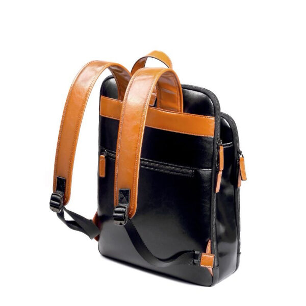 A09.3-03/Leather Multifunctional Business Backpack for Men Large Capacity Laptop Bag