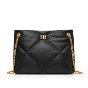 A09.4-01/Genuine Leather Quilted Chain Tote Bag Commute Crossbody Shoulder Bag