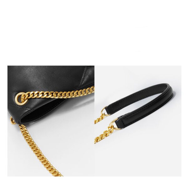 A09.4-01/Genuine Leather Quilted Chain Tote Bag Commute Crossbody Shoulder Bag