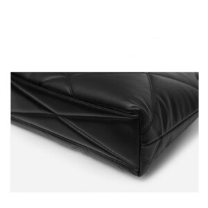 A09.4-01/Genuine Leather Quilted Chain Tote Bag Commute Crossbody Shoulder Bag - Image 6