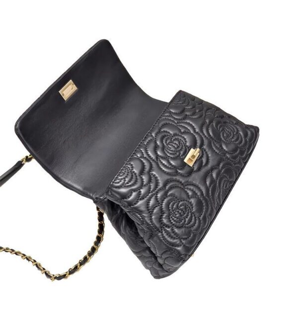 A09.4-02/Camellia Embossed Lambskin Handbag Classic Crossbody Shoulder Bag