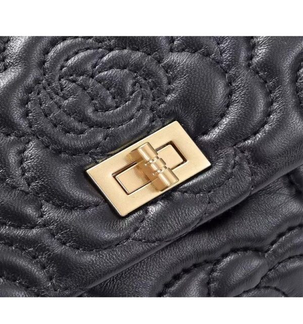 A09.4-02/Camellia Embossed Lambskin Handbag Classic Crossbody Shoulder Bag