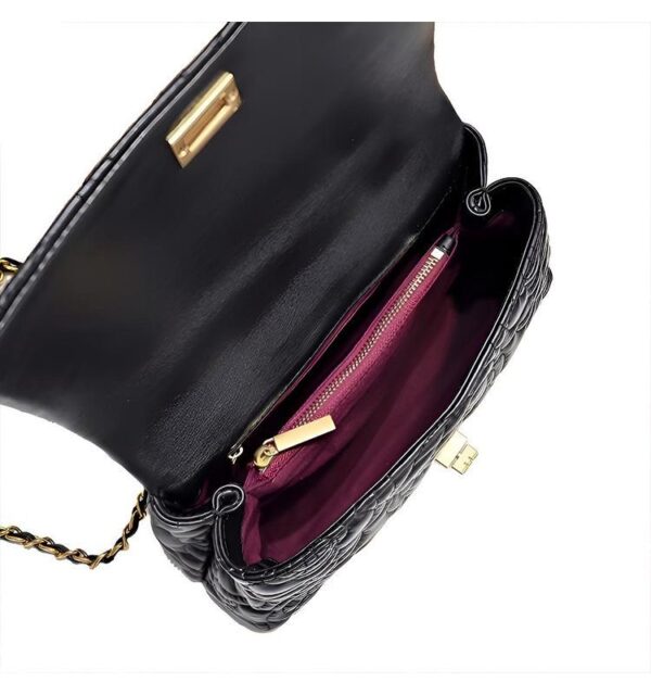 A09.4-02/Camellia Embossed Lambskin Handbag Classic Crossbody Shoulder Bag