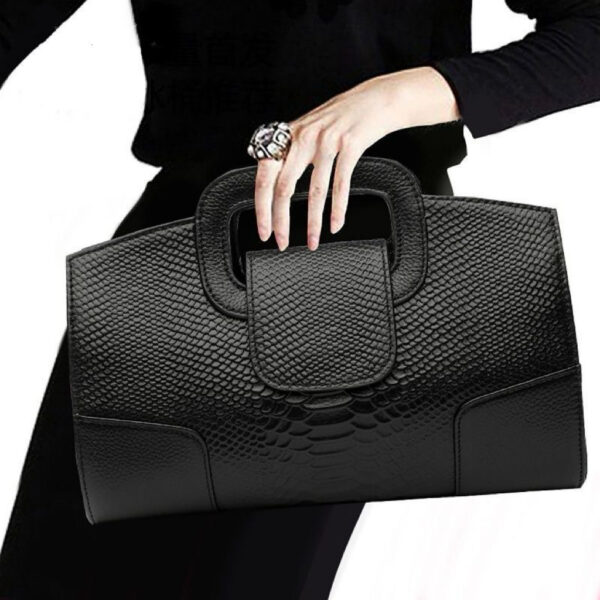 A09.4-03/Crocodile Embossed Leather Handbag Niche Casual Crossbody Clutch Bag