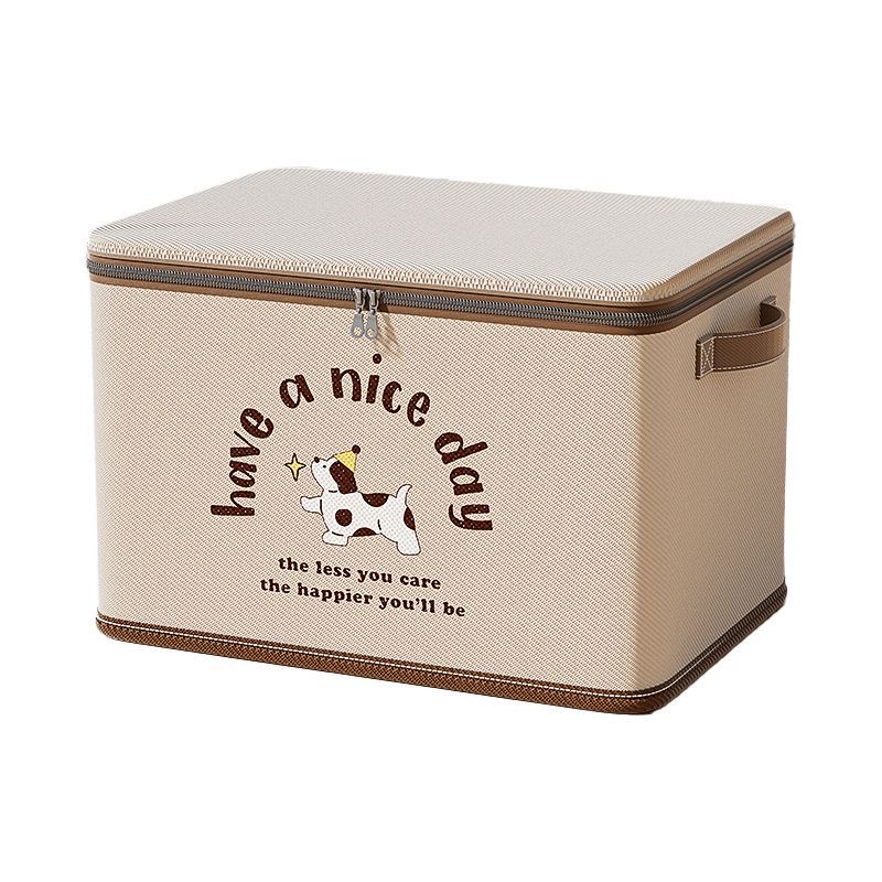 A09.5-02/Cute Cartoon Storage Box Large Capacity Fabric Clothes Organizer for Home Dorm - Image 1
