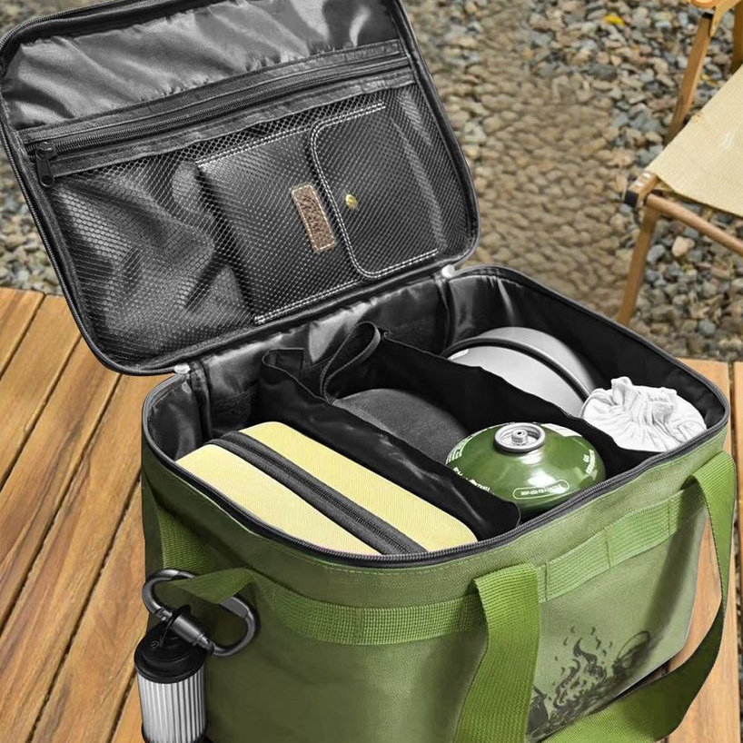 A09.5-01/Camping Storage Bag Large Capacity Portable Outdoor Picnic Cookware Organizer - Image 5
