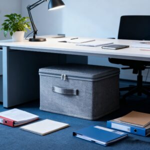 A09.5-03/Lockable Fabric Storage Box Privacy Organizer with Password Lock for Home Dorm - Image 7