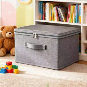 A09.5-03/Lockable Fabric Storage Box Privacy Organizer with Password Lock for Home Dorm - Image 8
