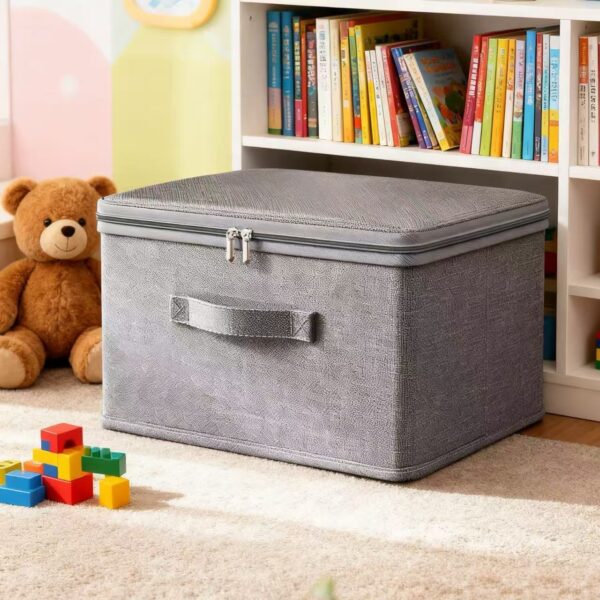A09.5-03/Lockable Fabric Storage Box Privacy Organizer with Password Lock for Home Dorm