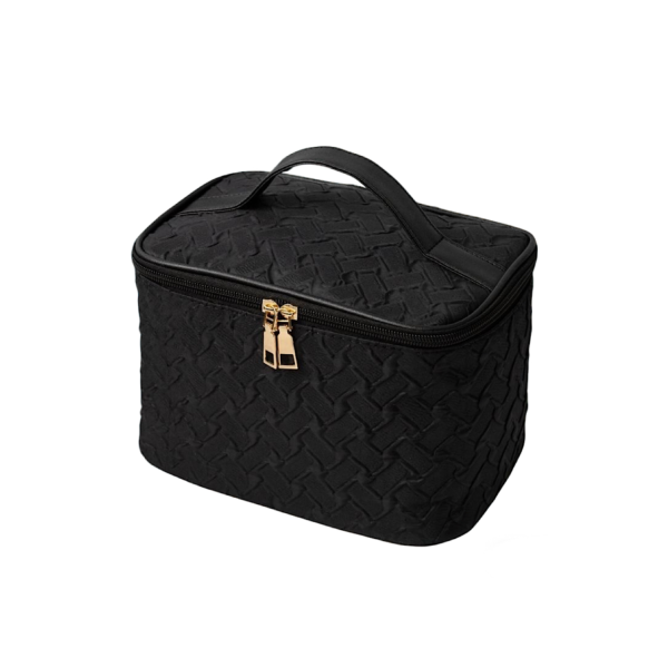 A09.6-01/Embossed Cosmetic Bag Large Capacity Travel Toiletry Storage Handbag 21×14×14cm