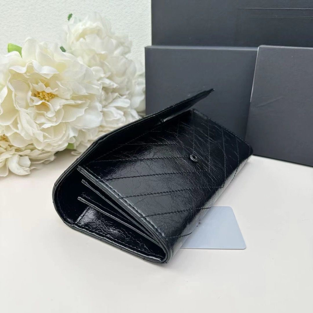 A09.7-03/Luxury Long Wallet for Men & Women - Large Capacity Slim PU Leather Fashion Purse - Image 3