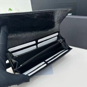 A09.7-03/Luxury Long Wallet for Men & Women - Large Capacity Slim PU Leather Fashion Purse - Image 4