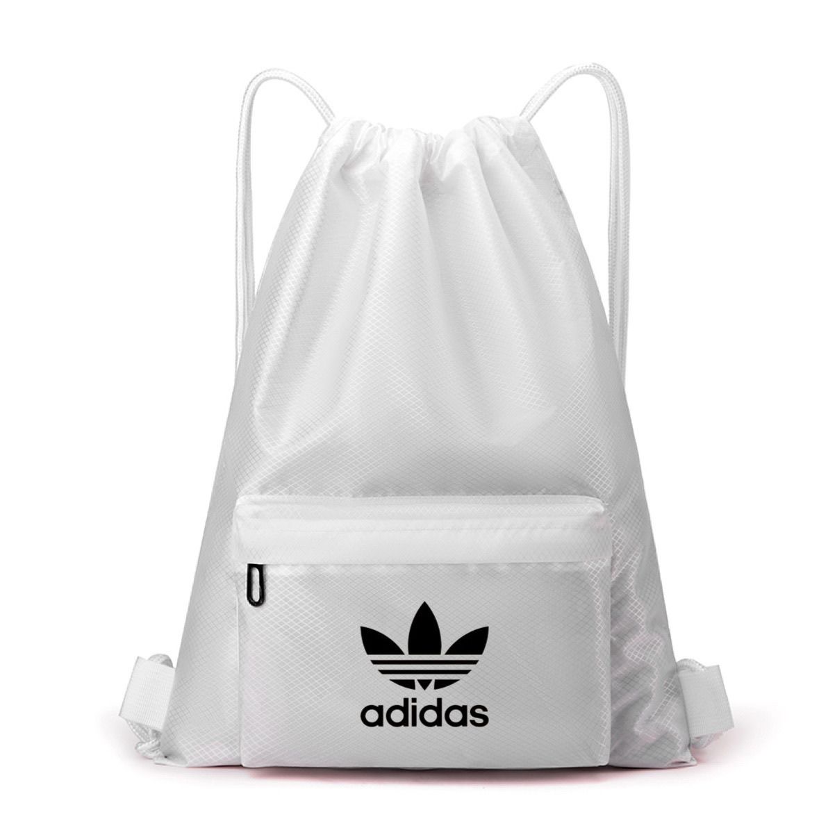 A09.8-02/Adidas Drawstring Sports Bag - Waterproof Gym Backpack for Basketball & Football, 41x1x49cm - Image 2