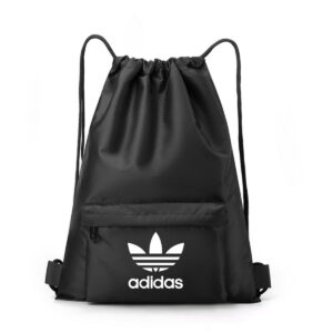 A09.8-02/Adidas Drawstring Sports Bag - Waterproof Gym Backpack for Basketball & Football, 41x1x49cm - Image 3