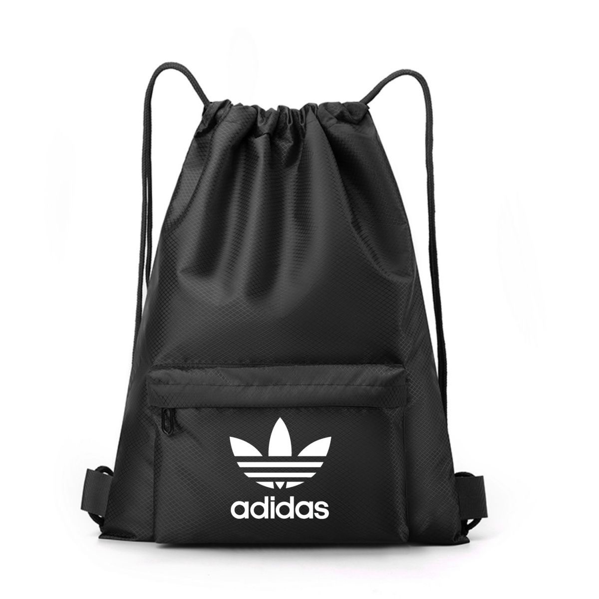 A09.8-02/Adidas Drawstring Sports Bag - Waterproof Gym Backpack for Basketball & Football, 41x1x49cm - Image 3