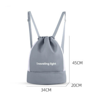 A09.8-03/Waterproof Dry Wet Separation Backpack - Large Capacity Sports Gym & Swim Drawstring Bag - Image 3