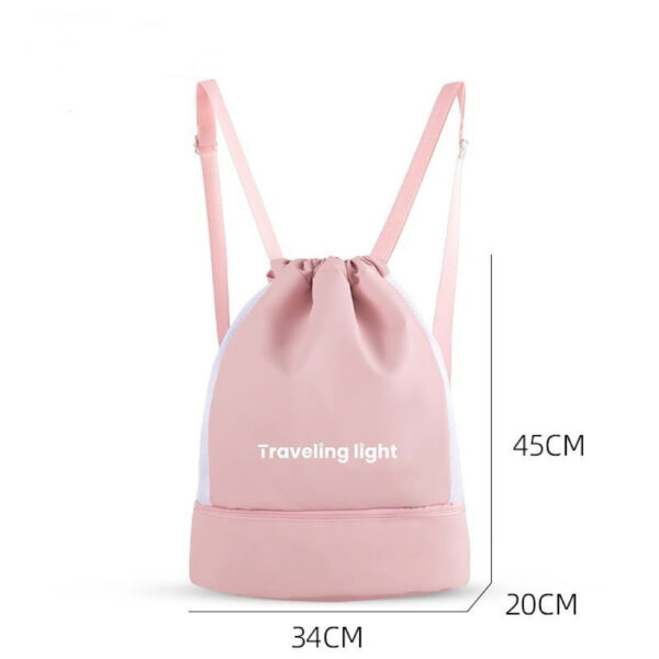A09.8-03/Waterproof Dry Wet Separation Backpack - Large Capacity Sports Gym & Swim Drawstring Bag
