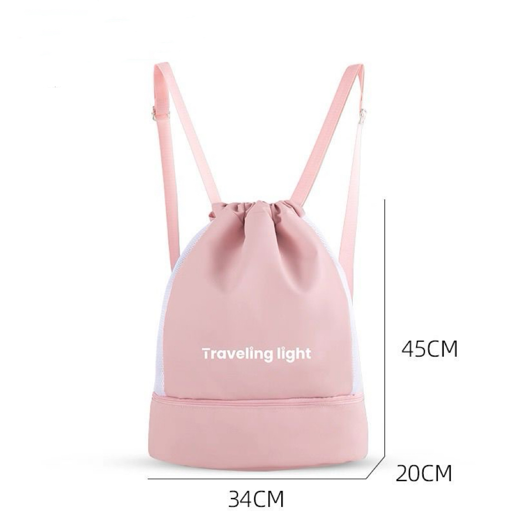 A09.8-03/Waterproof Dry Wet Separation Backpack - Large Capacity Sports Gym & Swim Drawstring Bag - Image 5