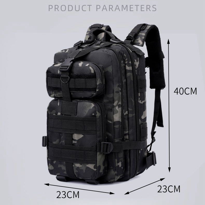 A09.9-02/Tactical Camo Backpack Multi-Pocket Waterproof Outdoor Hiking Camping Travel Bag - Image 6