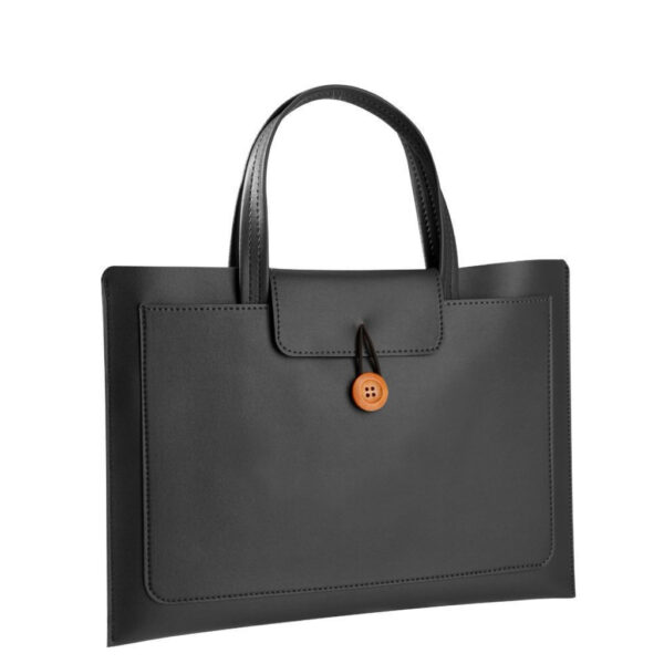 A09.11-01/14 Inch Leather Laptop Tote Bag Versatile Business Commute Work Office Handbag